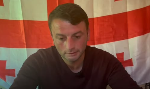 Грузия: Протест на Chiatura Management Company. Участник забастовки шахтеров в Чиатуре проводит сухую голодовку